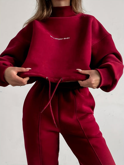 Damen Sportanzug JoggingSet Bequem Oversized