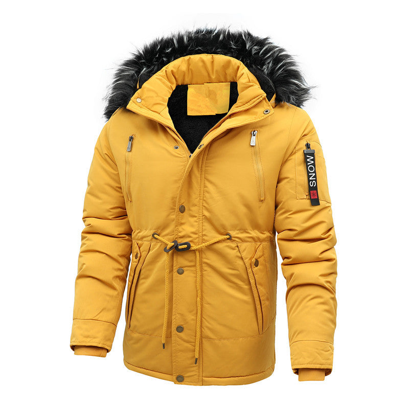 Herren Outdoorjacke Isoliert Wasserdicht Mit Abnehmbarer Kapuze