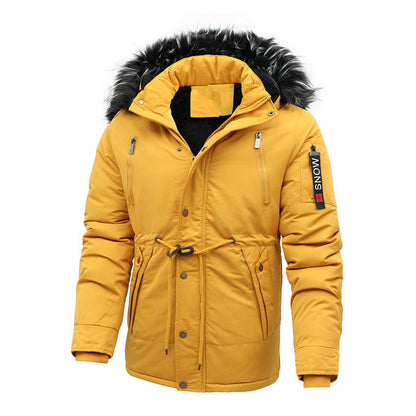 Herren Outdoorjacke Isoliert Wasserdicht Mit Abnehmbarer Kapuze