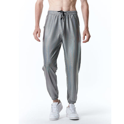 Herren Mesh-Hose Metallic Trendy Sommerhose