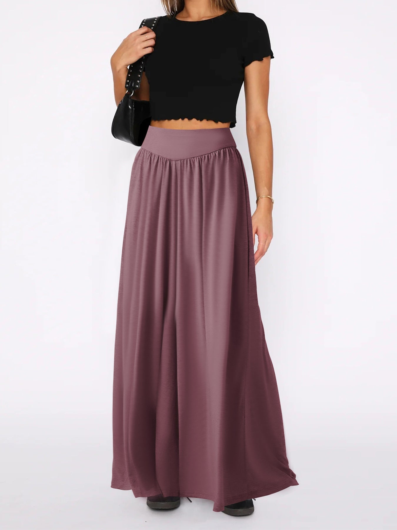 Damen Maxirock Komfort Elegant Elastisch