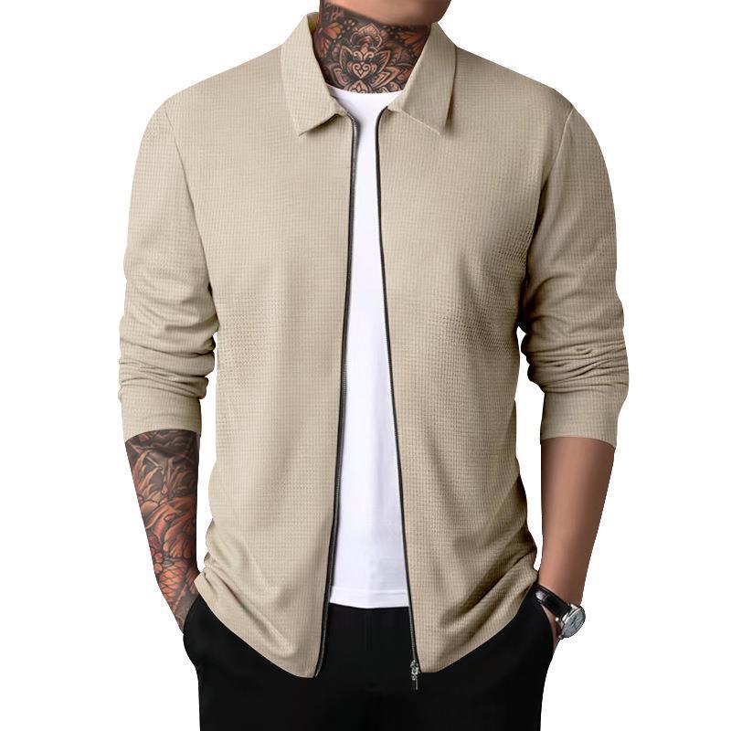 Herren Outdoor-Jacke Reißverschluss Strukturiertes Design