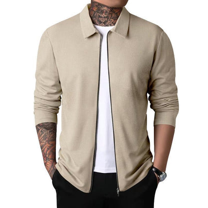 Herren Outdoor-Jacke Reißverschluss Strukturiertes Design