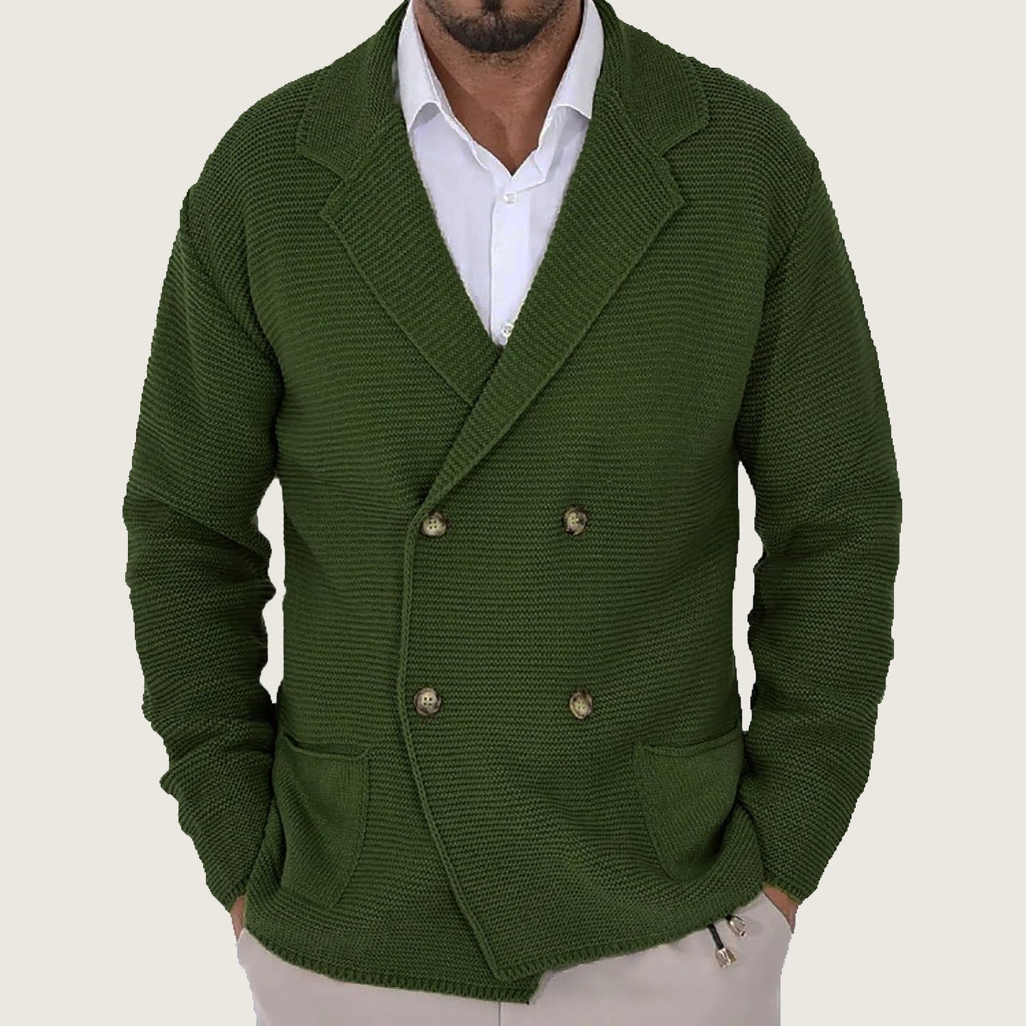 Herren Strickjacke Modern Trendig Mit Taschen