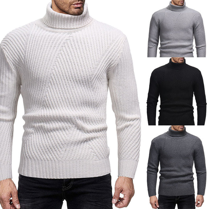 Herren Rollkragenpullover Stilvoll Warm - IdealeKleiden