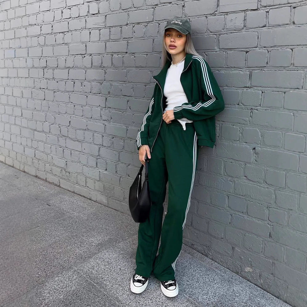 Damen Sportanzug Elegant Reißverschluss Top Qualität - IdealeKleiden