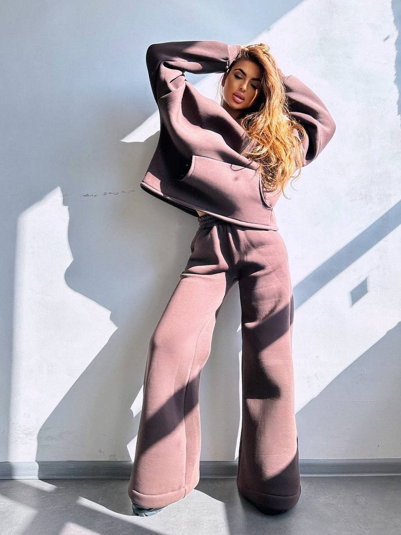 Damen Hoodie Oversized & Weite Jogginghose Set