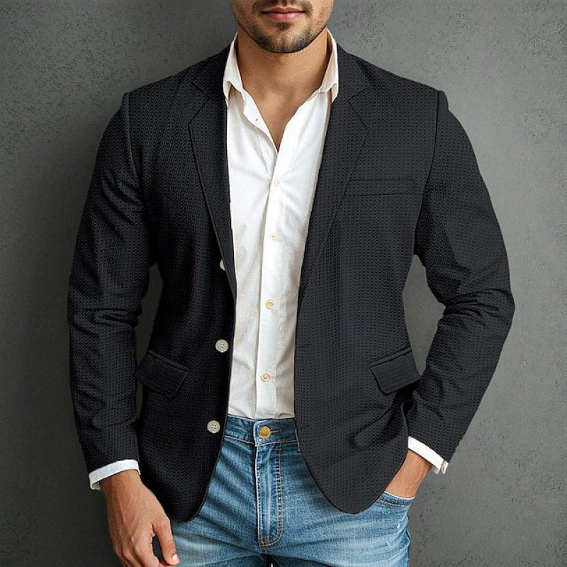 Herren Blazer Elegant mit Reißverschluss und vielen Taschen