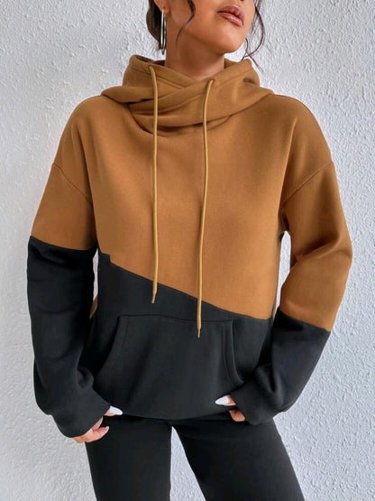 Damen Hoodie Hochschließend Bequem