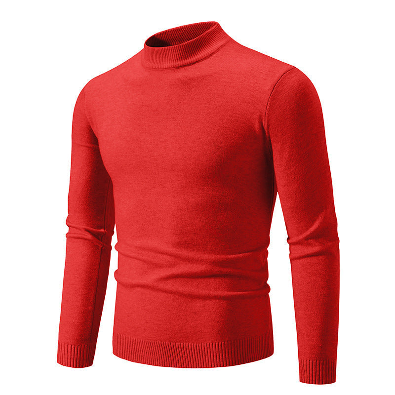 Herren Rollkragenpullover Modern Fein Strick