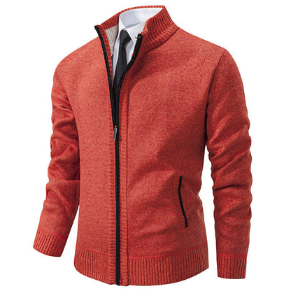 Herren Sportjacke Stehkragen Reißverschluss Modern