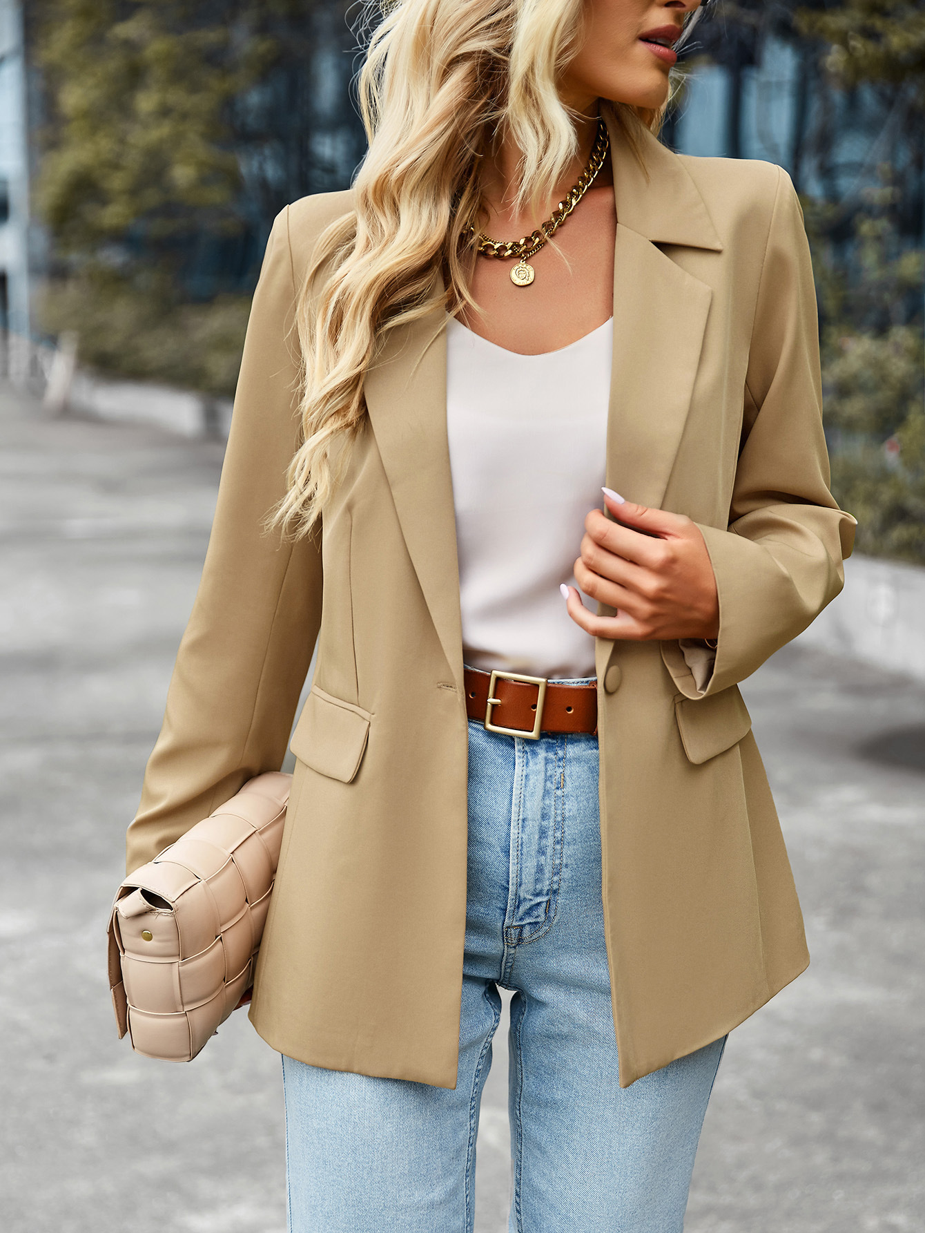 Damen Blazer Herbst Winter Chic