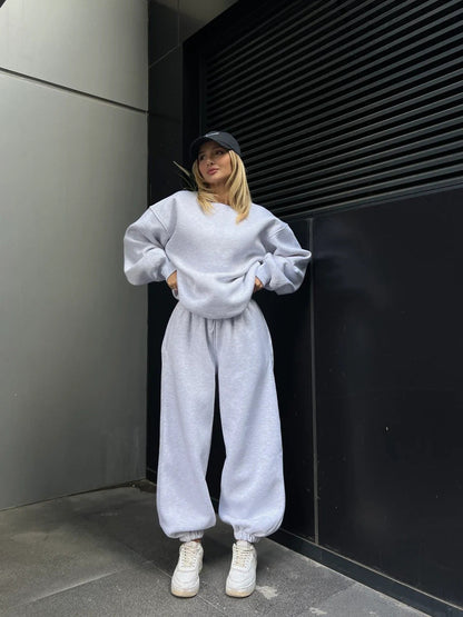 Damen Oversized Loungewear Set Bequem Elastisch