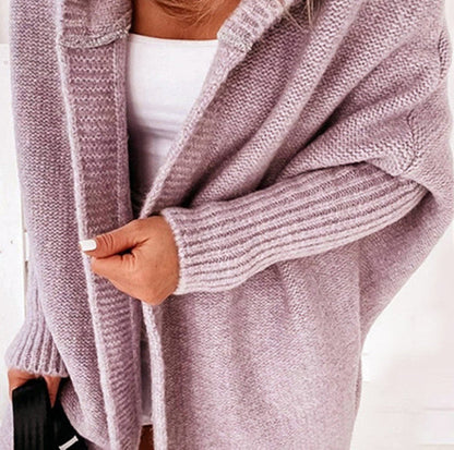 Damen Strickpullover Lässig Offen Vorne