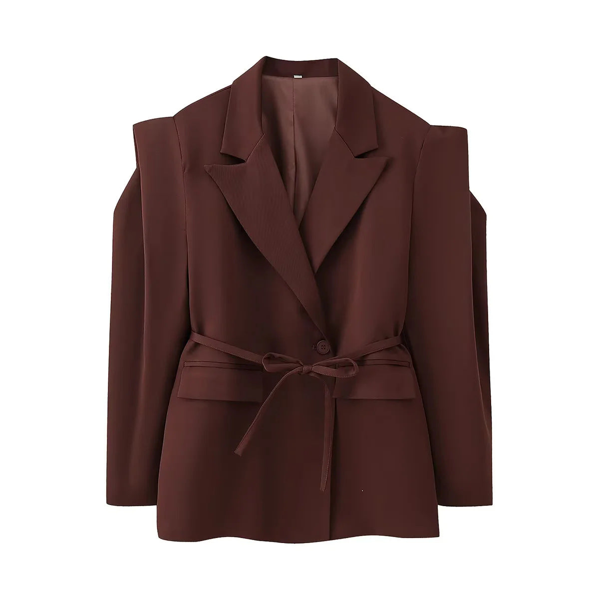 Damen Oversized BlazerJacke Elegant mit Gürtel