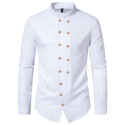 Herren Hemd Elegantes Design Stehkragen