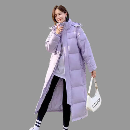 Warmes Winterkleid Lange Gepolsterte Damenjacke