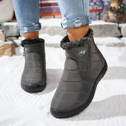Damen Winterstiefel Warm Praktisch Reißverschluss