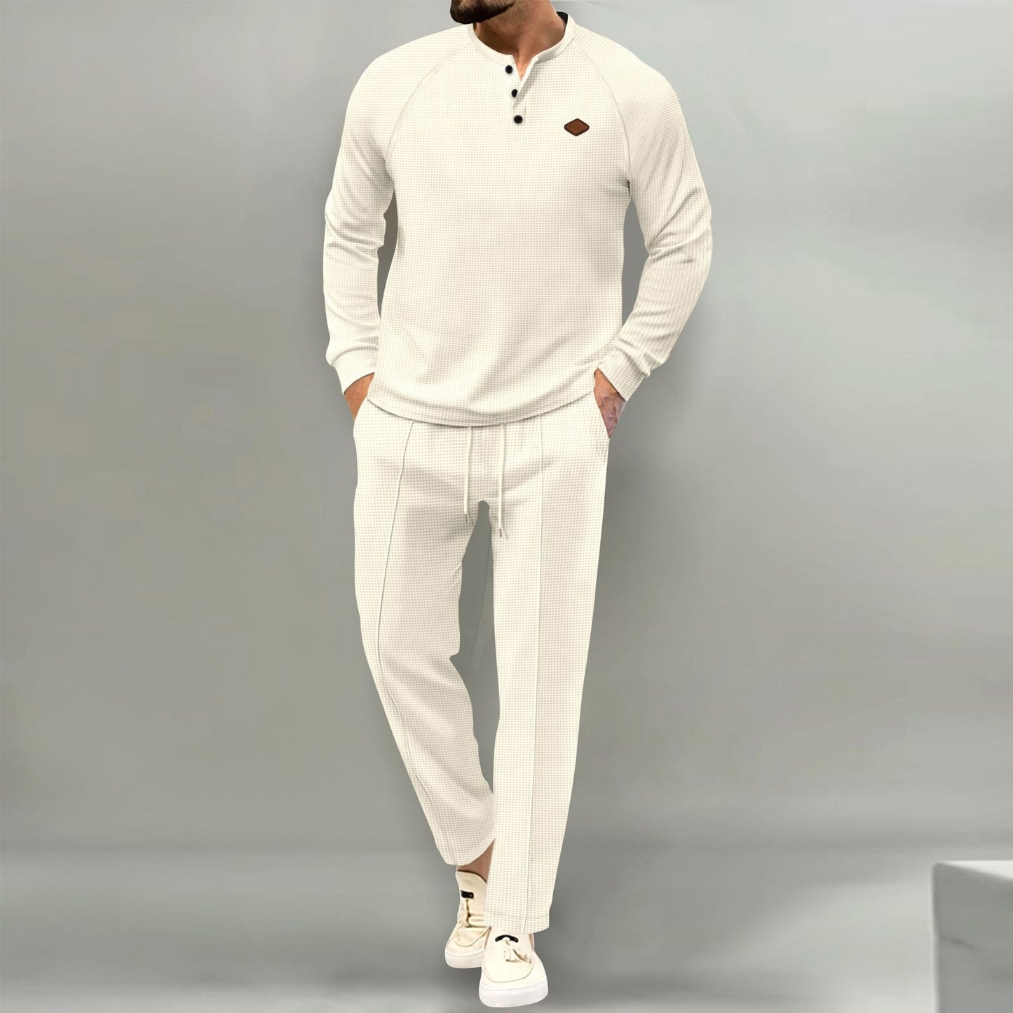 Herren Freizeitanzug Elegant Knöpfe und Stilvolle Taschen