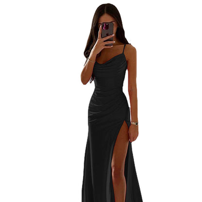 Damen Maxikleid Elegant Hochwertig Lang