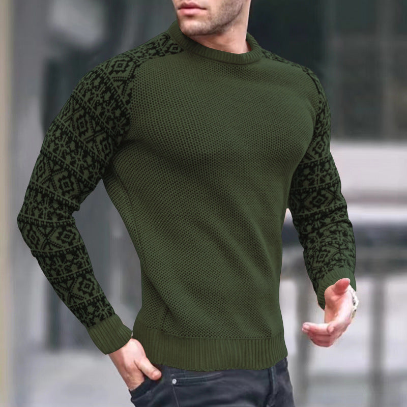 Herren Strickpullover Grafisches Muster Trendy Style