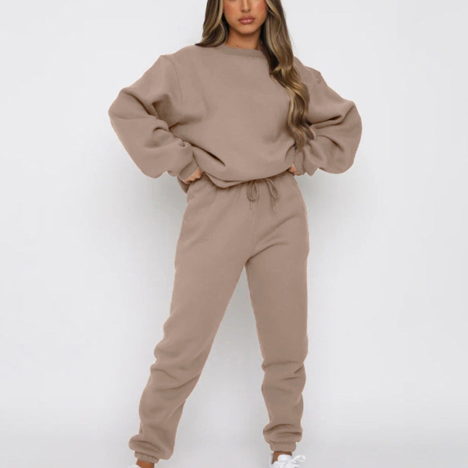 Damen Fleece Lounge Set Bequem Gemütlich