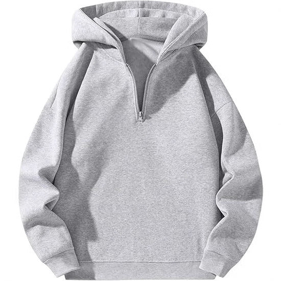 Herren Sportpullover Kapuze Halbzipper - IdealeKleiden