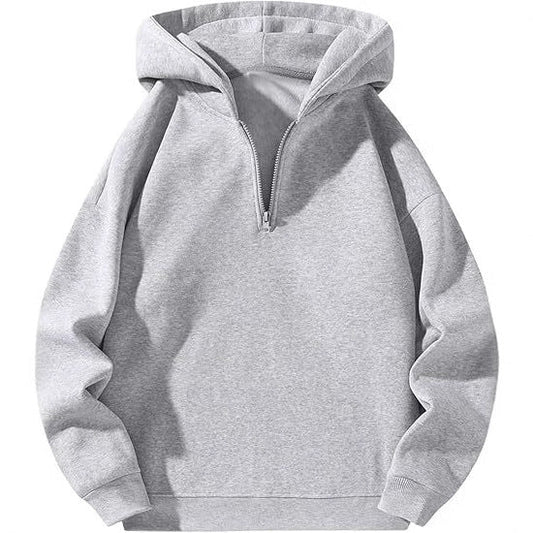 Herren Sportpullover Kapuze Halbzipper - IdealeKleiden