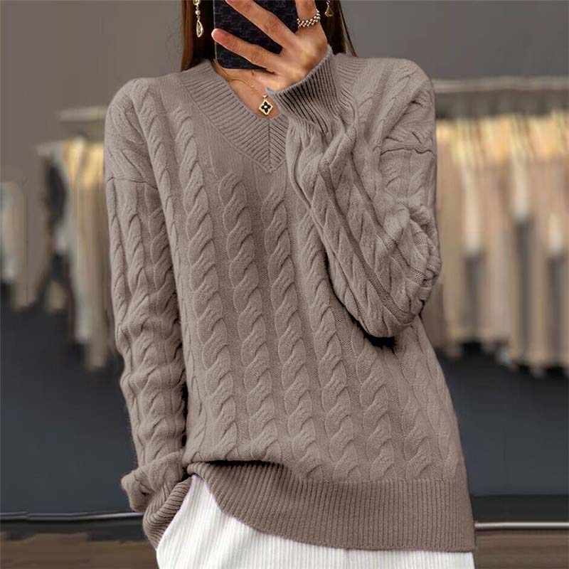 Stylische Pullover mit Zopfdesign