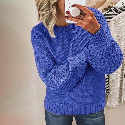 Eleganter Strickpullover Einfarbig