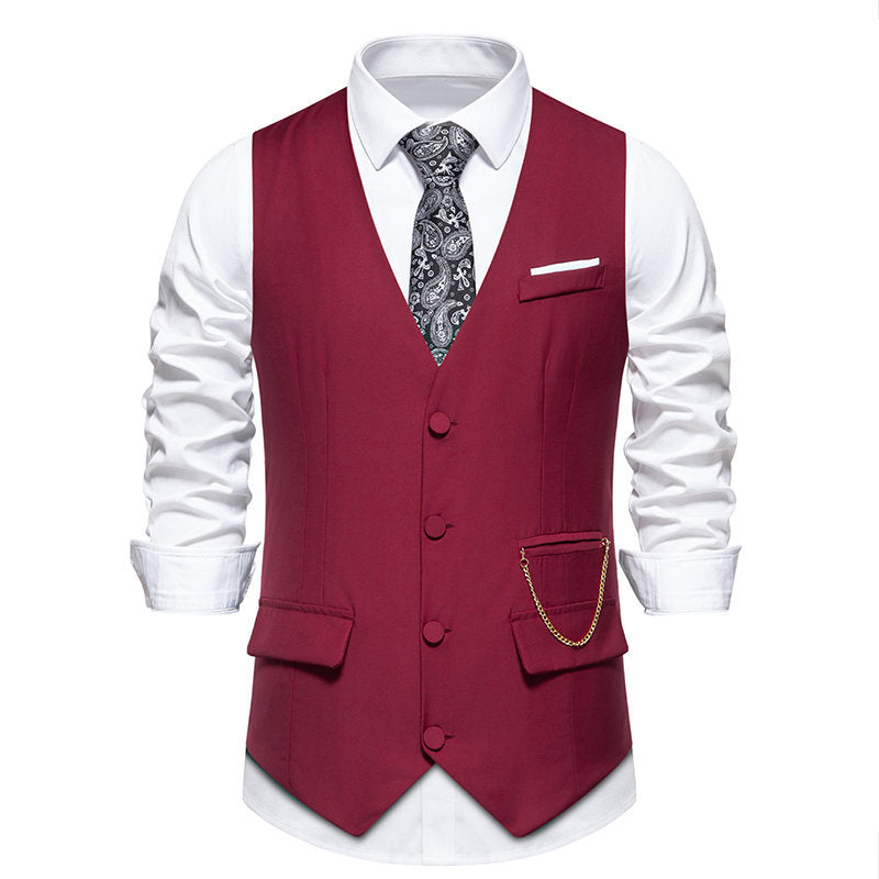 Herren Anzugsweste Elegant Modern mit Taschen