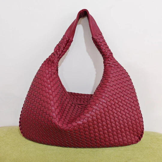 Gewebte Einkaufstasche Rot Chic