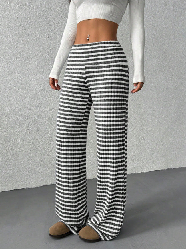 Damen Jogginghose Bequem Streifenmuster