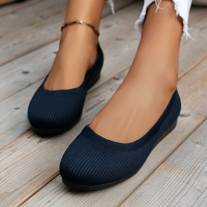 Damen Strick-Schuhe Elastisch Bequem