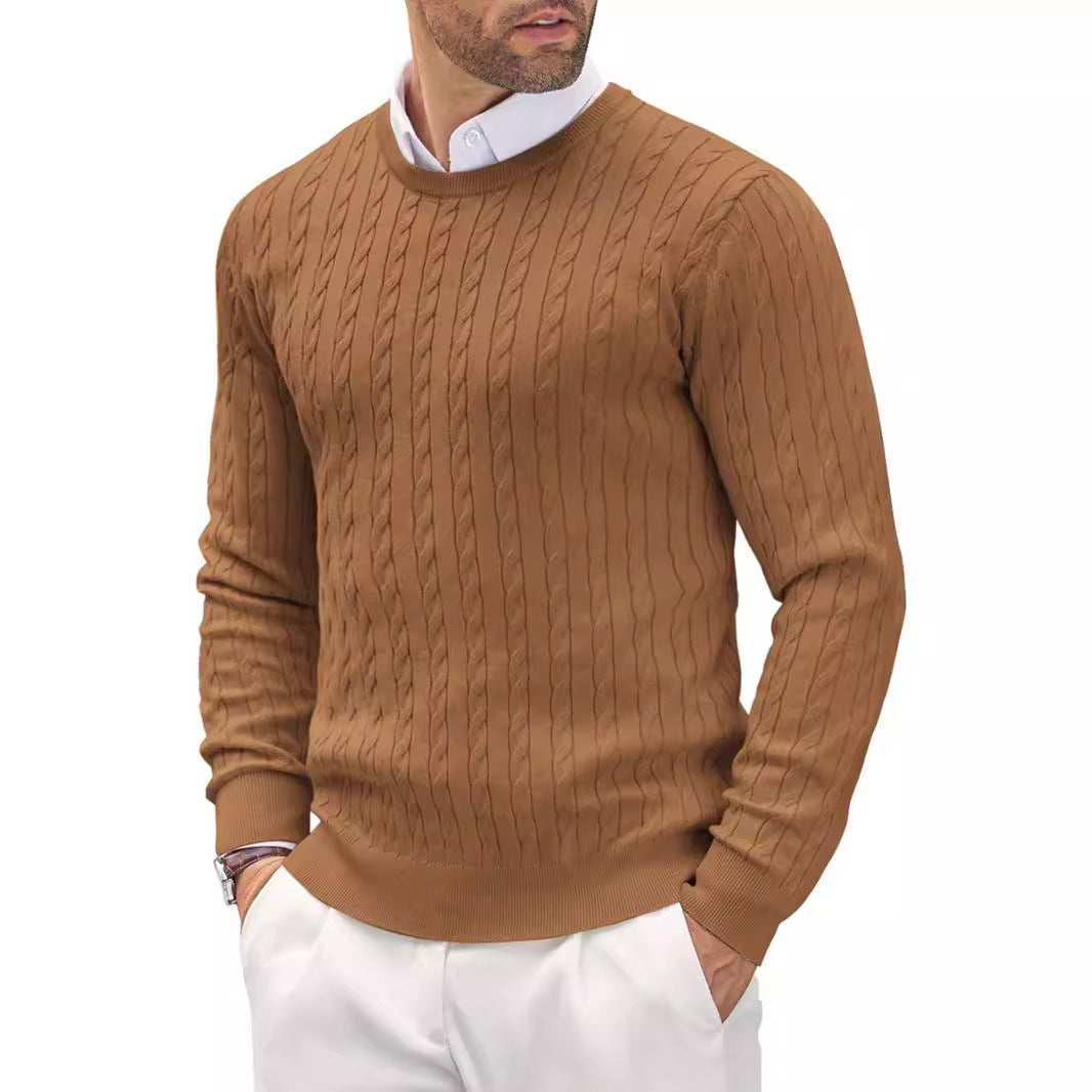 Herren Strickpullover Zopfmuster Elegant Modern