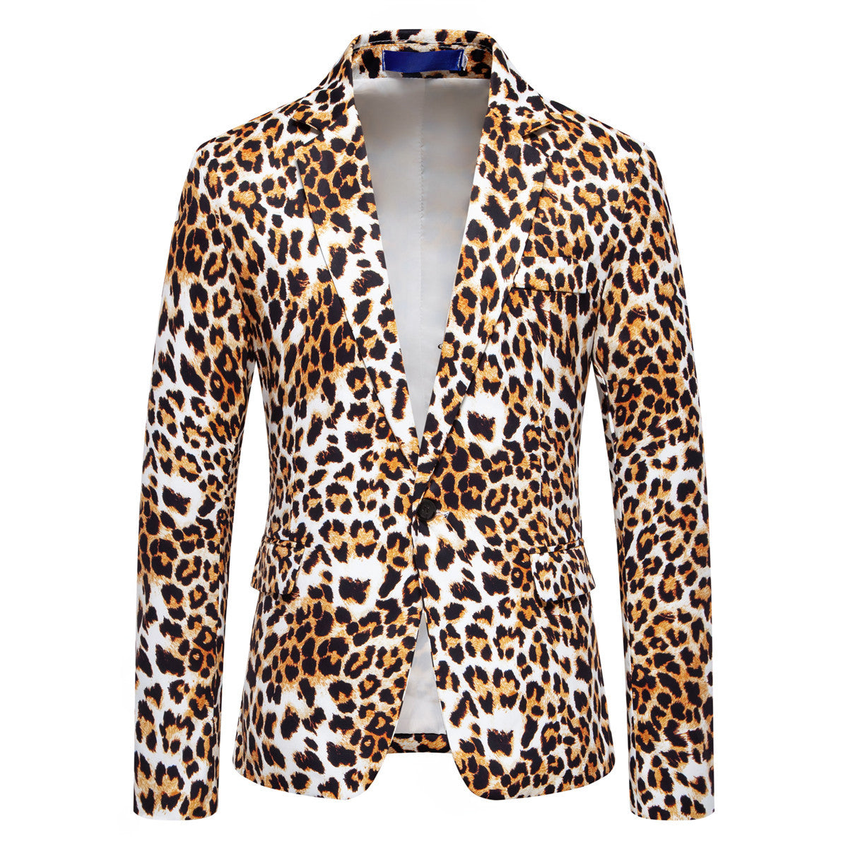 Herren Blazer Leopardenmuster Elegant Modern - IdealeKleiden