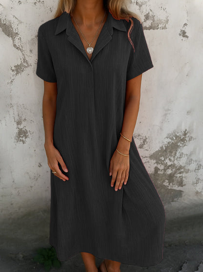 Damen Blusenkleid Elegant Sommerkleidung