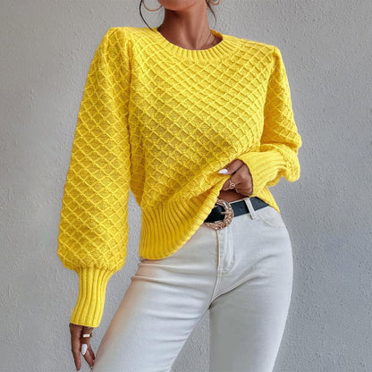 Gemütliches Sweatshirt Wollmischung Rundhals Oversized