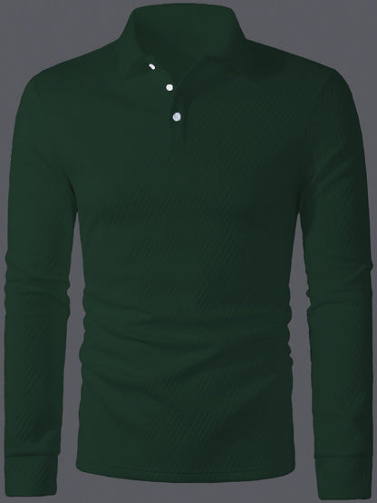 Herren Polo Hemd Langarm Eleganz