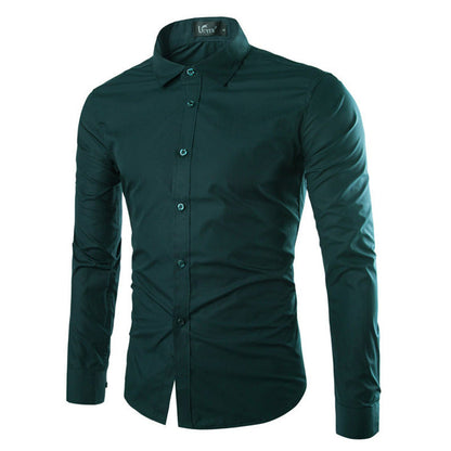 Herren Hemd Elegant Langarm Modern