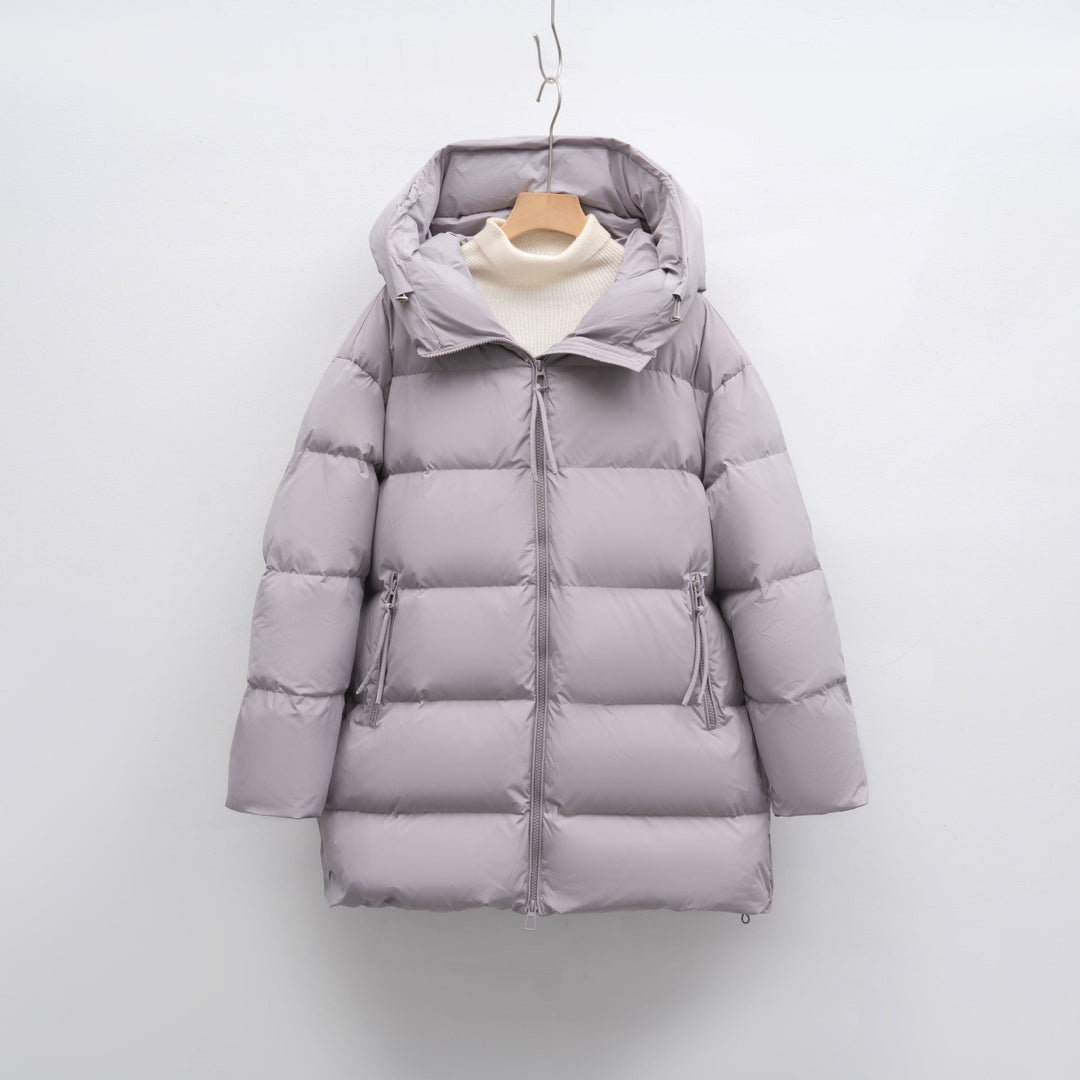 Damen Winterjacke Oversized Kapuze Modern Stil