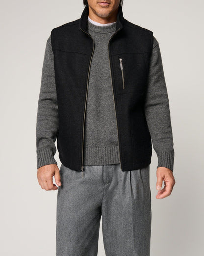 Herren Schurwollweste Warm Elegant Knopfverschluss