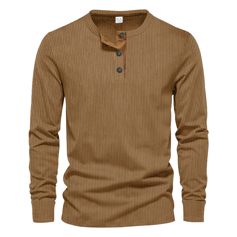 Herren Langarmshirt Strukturiert Modernes Design
