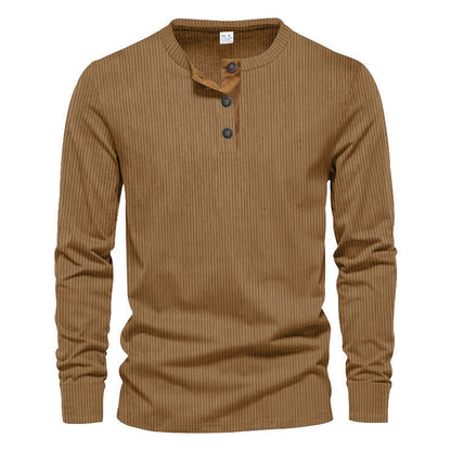 Herren Langarmshirt Strukturiert Modernes Design