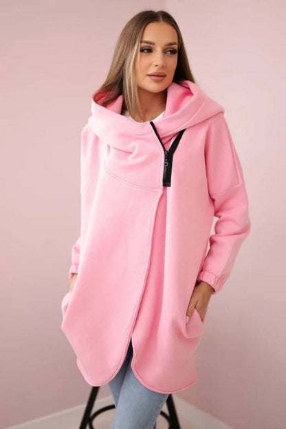 Stylische Sweatjacke Asymmetrisch Reißverschluss