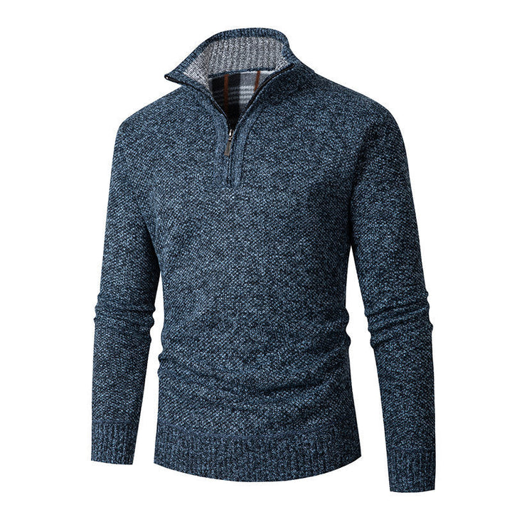 Herren Pullover Hochkragen Reißverschluss Praktisch