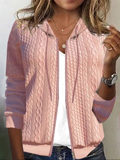 Damen Strickjacke Zopf Muster Soft Qualität