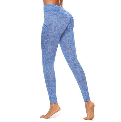 Damen Sportleggings Hoher Bund Mit Seitentaschen