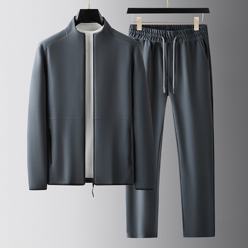 Sportliche Trainingsjacke Mit Hochem Kragen Elastisch - IdealeKleiden