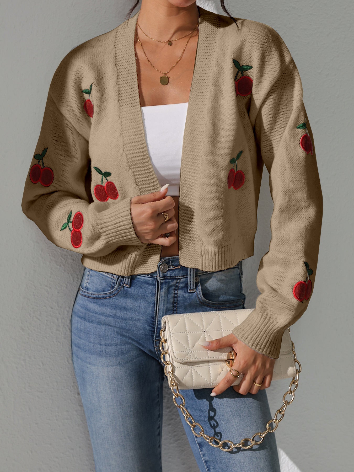 Damen Strickjacke Sommer Fruchtig Mode